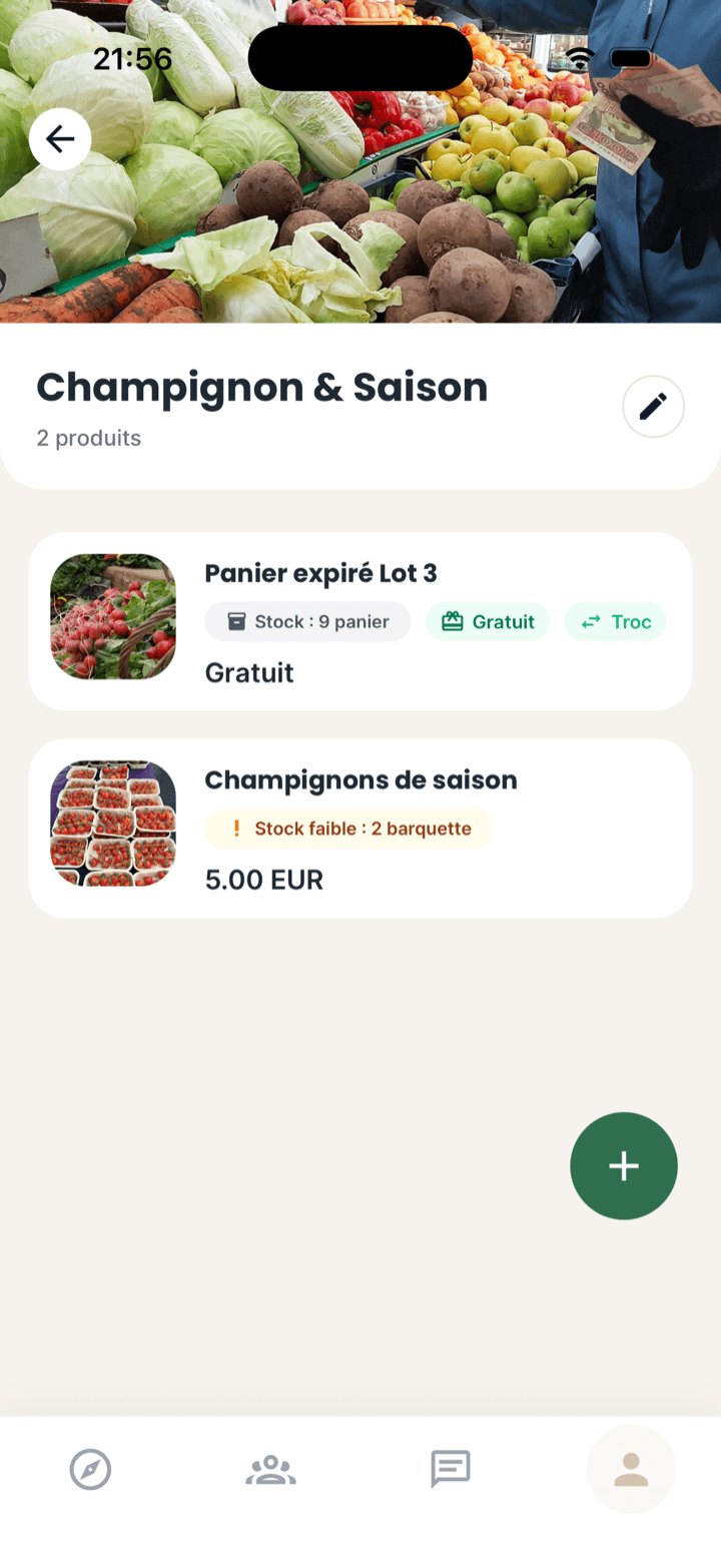 Profil jardinier Seeed avec accès au jardin, badge pro et statistiques